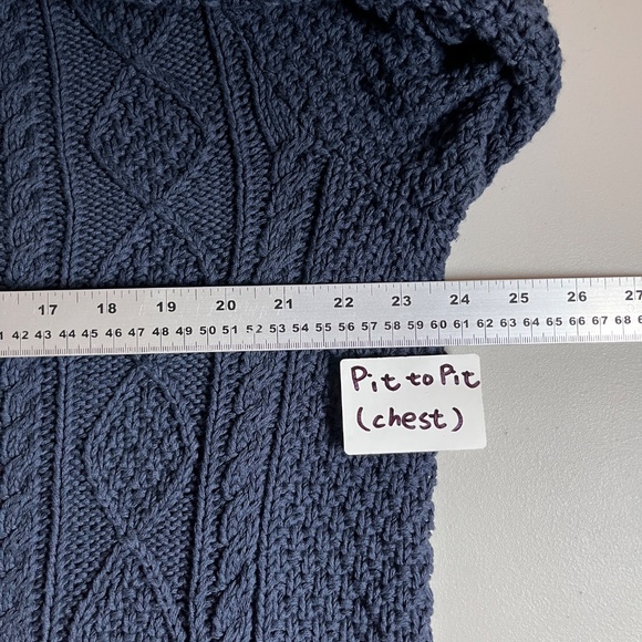 LL Bean Fisherman Cotton Shawl Collar Knit Sweater Cardigan - Men's L - Picture 6 of 7